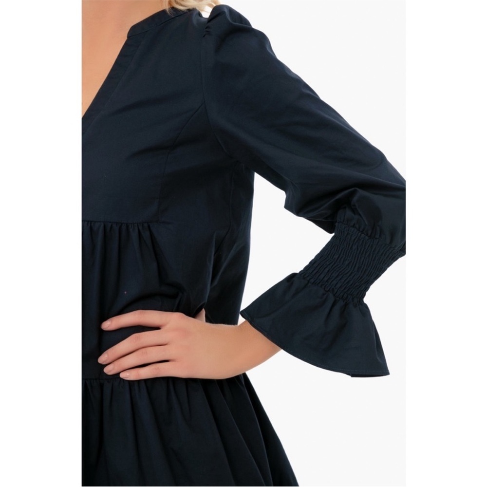 Tuckernuck Pomander Place Navy Cotton Poplin Kenzo Mini Dress Small NWOT - Picture 4 of 12